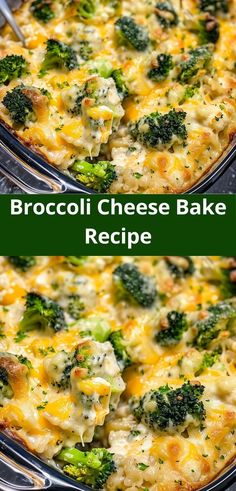 broccoli cheese bake recipe in a casserole dish