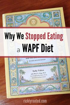 a book with the title why we stopped eating a waffle diet on top of it