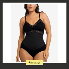 in stock Elegant Black Bodysuit With Medium Bust Support, Black Sleeveless Bodysuit With Medium Bust Support, Elegant Black Seamless Bodysuit, Black Shapewear Bodysuit With Lined Body, Lace Bodysuit, Pick Up, In Store, Buy Online, Lace