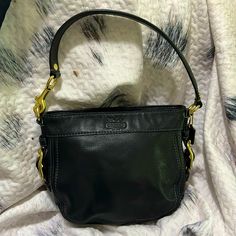 Coach Handbag, Soft Black Leather With Gold Hardware. Nwot, Never Carried. Comes From A Smoke Free Home. Approx Measurements: 8.5”W X 7”H Coach Top Handle Bucket Bag For Everyday Use, Everyday Coach Bucket Satchel, Coach Bucket Bag With Gold-tone Hardware For Everyday Use, Coach Shoulder Bag For Everyday, Black Handheld Bucket Bag With Handle Drop, Coach Black Bucket Shoulder Bag, Coach Black Bucket Bag With Removable Pouch, Coach Leather Evening Bucket Bag, Coach Leather Bucket Bag For Evening