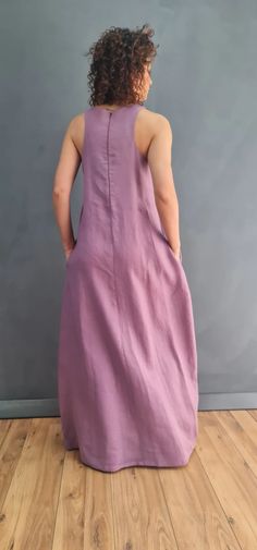 Long Maxi Dress A-line Linen Dress Maxi Linen Dress Linen - Etsy Pink Sleeveless Linen Dress, Purple Sleeveless Sundress, Purple Cotton Sleeveless Maxi Dress, Purple Sleeveless Cotton Maxi Dress, Sleeveless Purple Cotton Sundress, Purple Sleeveless Cotton Sundress, Maxi Linen Dress, Dress Linen, Dress A Line