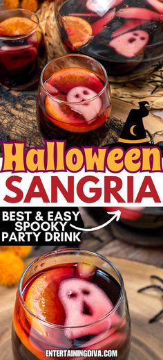 Halloween Sangria (best Easy Spooky Party Drink) | Sangria Recipes Halloween Sangria, Blackberry Brandy, Blackberry Sangria, Halloween Jello Shots, Cocktail Halloween, Wine Halloween, Sangria Cocktail