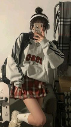 Korean School Outfits, Street Girl, Korean Outfit Street Styles, Estilo Preppy, Teenage Fashion Outfits