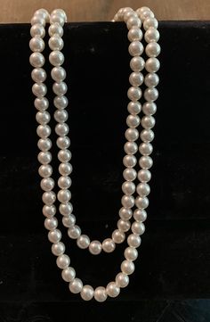 Gorgeous mid century imported Japanese faux Pearl 52 inch necklace with tension slide clip closure. Excellent condition. Formal Costume Jewelry Long Necklace, Classic Long Necklace For Formal Occasions, Faux Pearl Necklace, Beaded Necklaces, Vintage Japanese, Chain Styles, Faux Pearl, Necklace Etsy, Necklace Lengths