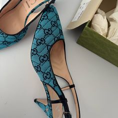 Brand New Gucci Kittens Heels 39.5 New With Box . Authentic! Designer Blue Heels For Office, Kittens Heels, Shoes Gucci, Gucci Shoes, Shoes Women Heels, Kitten Heels, Shoes Heels, Color Blue, Kittens