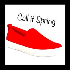 These Brand New Red & White Slip Ons From Call It Spring. Great Comfort Features: Almond Closed Toe Fabric Manmade Upper Slip On Style Cushioned Footbed Rubber Soles Appox. Measures 1” Platform Size 8 ~ Please Ask All Your Questions Before You Purchase ~ Total Smoke Free Environment ~ Sorry, No Trades Or Hold ~ Add To Bundle For Special Pricing ~ Ship Same Day, If Possible ~ Thank You For Visiting My Closet Item# X - 0100-60 Lilac Shoes, Tan Sneakers, Black Slip On Sneakers, Call It Spring Shoes, Floral Sneakers, Spring Sneakers, Purple Suede, White Slip, Print Sneakers