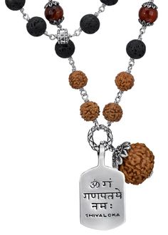 This earthy yet luxurious Ganesh mala is a symbol of strength and protection, amplified by the powerful combination of gemstones and authentically activated rudraksha, linking to a fearless path that leads to success and fulfillment. #jewelry #jewelryideas #jewelrylover #jewelryaddict #mala #bracelets #rings #earrings #necklaces #pendants #spiritualjewelry #beads #fashion #gift #jewelryoftheday #malabeads #sanskritjewelry Elephant God, Rudraksha Beads, Meditation Beads