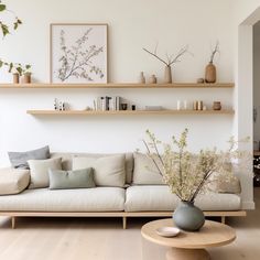 a living room filled with furniture and decor