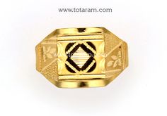 22 Karat Gold Ring For Men  - 235-GR7436 - in 4.050 Grams for USD $386.99. 
Made in India by Totaram Jewelers Online this product is in Gold - 22 Karat BIS Hallmark 916 KDM Gold  & is an excellent gift for Adult - Men. Ships fully insured with secured guaranteed delivery for free with your order over $250 from New Jersey USA & comes with 30 days exchange policy. Casting Rings Gold Gents, Half Balaji Gold Rings For Men, Gold Ring For Men, 22k Gold Ring, Mens Gold Wedding Band, 22k Gold Jewelry, Gold Jewelry Indian, Ring For Men, Mens Gold