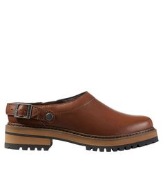 Women's Camden Hills Clogs | Casual at L.L.Bean Leather Slip-on Mules For Outdoor, Comfortable Outdoor Clogs With Buckle Closure, Outdoor Closed Toe Clogs With Buckle Closure, Brown Clogs For Outdoor, Slip-on Leather Clogs For Walking, Leather Slip-on Clogs For Outdoor, Outdoor Closed Toe Mules With Leather Footbed, Brown Leather Sole Clogs For Outdoor, Comfortable Leather Outdoor Clogs