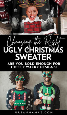 Ugly Christmas Sweater Creative Christmas Sweaters, Making Ugly Christmas Sweaters, Ugliest Christmas Sweater, Ugly Sweater Ideas, Christmas Sweater Ideas, Diy Ugly Christmas Sweater, Ugly Christmas Sweater Funny, Sweater Ideas, Creative Gift Ideas