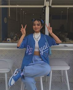 Looks Hip Hop, Dancers Outfit, 사진 촬영 포즈, Casual Tees, Hip Hop Outfits, Baseball Game, Home Run