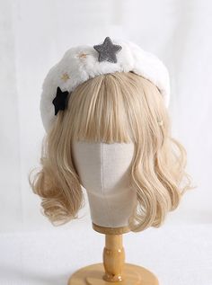 Buy Cute Pentagram White Imitation Rabbit Fur Winter Keep Warm Sweet Lolita Hat on Lolitain.com. Choose your perfect classic lolita dress, gothic lolita dress, and more. Regular discounts up to 50% off. Sheep Ears, Hat Cosplay, Plush Rabbit, Girls Fur, Diy Hat, Coffin Nails Long, Ear Hats, Beret Hat, Sweet Lolita