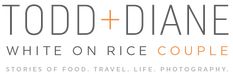 the logo for todd and dane's white on rice couple, which is featured in this