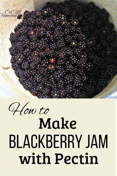 how to make blackberry jam with pectin in a bowl on the stove top