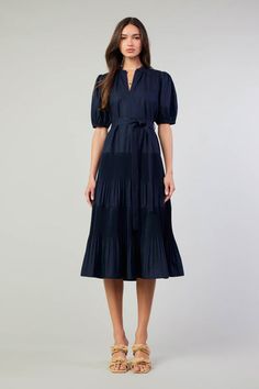 Ilana Pleated Midi Dress 2024 Dresses, Brighter Days, Pleated Midi Dress, Print Trends, Vacation Dresses, Sweater Sale, Trending Dresses, Fall 2024, Sweater Blouse