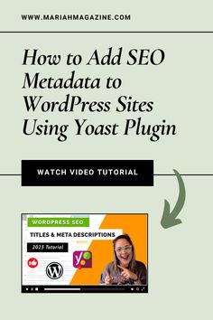 how to add metatada to wordpress sites using yoast plugin?