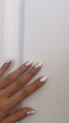 Natural Glitter Nails, White Sparkly Nails, Wife Nails, White Chrome Nails, Hoco Nails, Nails Collection, White And Silver Nails, Milky Nails, Formal Nails