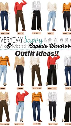 Basic Wardrobe Outfits, Reading Loft, Mix And Match Outfits, Plus Size Capsule Wardrobe, Outfits Bonitos, Mini Loft, Match Outfits, Mix Match Outfits, Capsule Wardrobe Work