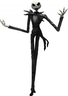 a cartoon character dressed in black and white striped suit with hands out to the side