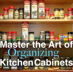 a wooden shelf filled with lots of spices