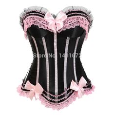 Sexy Bustier Pink and Black Lace Corset Top sold by KoKo Fashion. Shop more products from KoKo Fashion on Storenvy, the home of independent small businesses all over the world. Plus Size Burlesque, Red And Black Corset, Black Lace Corset Top, Purple Corset, Bustier Lingerie, Victorian Corset, Black Lace Corset, Lace Corset Top, Plus Size Corset