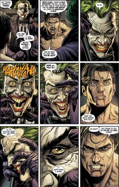 the joker and his friends are talking to each other in this comic page, which is part