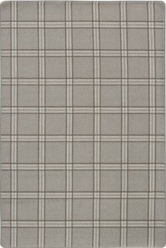 a gray and white checkered rug