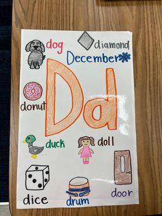 a child's hand drawn poster with the word dad written in different languages on it