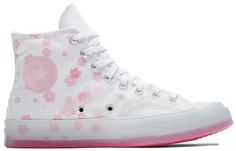 Converse Sneakers For Spring Sports, Sporty White Sneakers With Floral Print, White Converse Sneakers For Spring, Converse Sneakers For Spring, Run Star Hike, White Cherry Blossom, Cerise Pink, White Cherries, Converse Chuck 70