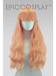 Peach Blonde, Kawaii Wigs, Wavy Wigs, Epic Cosplay, Kawaii Hairstyles, Girl Short Hair, Hair Dye Colors, Costume Wigs, Orange Hair