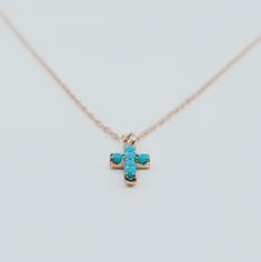 Cross Turquoise Necklace, 14k Gold Crucifix necklace, Small 14k cross necklace, Turquoise cross, Dainty gold cross necklace Gold Crucifix Necklace, Turquoise Cross Necklace, Crucifix Necklace, Gold Chain Choker, Symbol Of Hope, Dainty Choker, Timeless Symbol, Turquoise Cross, Turquoise And Gold