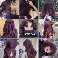 Hair Dye For Brown Skin, Pelo Color Vino, Purple Hair Dye, Cherry Red Hair, Red Hair Inspo, Different Hair, Dye My Hair, Hair Inspiration Color