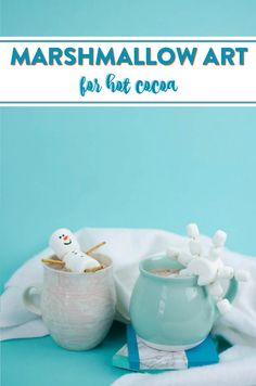 marshmallow art for hot cocoa is an easy way to decorate marshmallows