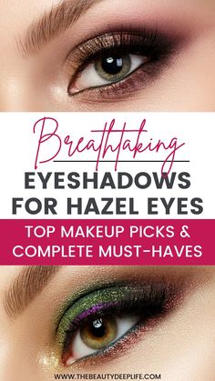 Hazel Eyeshadow, Flattering Makeup, Best Eye Makeup Brushes, Makeup Finds, Hazel Eye Makeup, Grey Eyeshadow, Eyeshadow Colors, Cute Eyeshadow Looks, Natural Eyeshadow