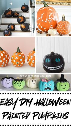 easy diy halloween painted pumpkins