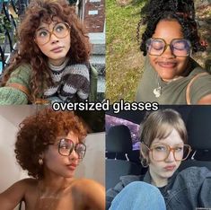 Oversized Circle Glasses, Big Circle Glasses, Butterfly Frame Glasses, Oversize Glasses Frames Woman, Specs For Square Face Women, Chunky Eye Glasses, Braces And Glasses Aesthetic, Glasses Inspiration Aesthetic, Glasses Aesthetic Round Face