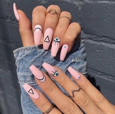 Eye Nail Art, Edgy Nails, Animal Nails, Nail Swag, Summer Acrylic Nails, Coffin Nails Designs, Pretty Acrylic Nails, Best Acrylic Nails