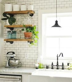 the kitchen is clean and ready to be used as a place for cooking or drinking