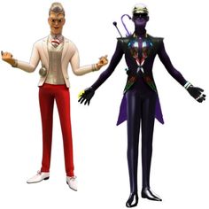 two animated figures standing next to each other