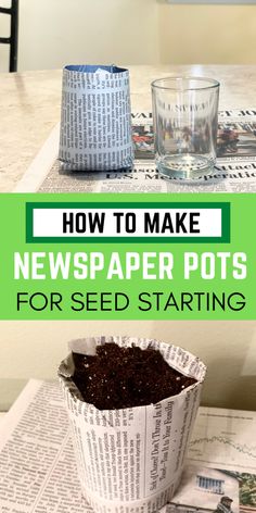 Homemade newspaper pots with diy soil mix Flower Garden Front Yard, Seed Starting Indoors Diy, Seed Storage Ideas, Apartment Homestead, When To Start Seeds, Starting Plants From Seeds, How To Save Seeds