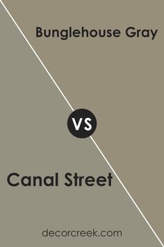 Canal Street SW 9523 by Sherwin Williams vs Bunglehouse Gray SW 2845 by Sherwin Williams Street Light, The Fosters