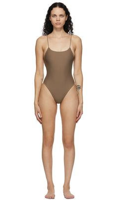 Oséree: SSENSE Exclusive Black One-Piece Swimsuit | SSENSE Cotton Short Dresses, Black One Piece Swimsuit, Swimming Outfit, Black One Piece, One Piece Suit, Designer Swimwear, Bandeau Top, Fashion Editor, Knit Cotton