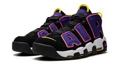 Nike Air More Uptempo 96, Purple Basketball Shoes, Uptempo 96, Air Logo, Nike Air More Uptempo, Nike Air More, Purple Sneakers, Nike Models, Veja Sneakers