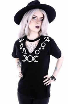 Everyday Halloween Outfits Punk Black V-neck Top, Punk Style Black V-neck Top, Black V-neck Punk Top, Black Gothic Short Sleeve Blouse, Witchy Black Party Top, Gothic Black V-neck Top, Black Gothic V-neck Top, Fitted Gothic V-neck Top, Black Gothic Blouse For Alternative Fashion