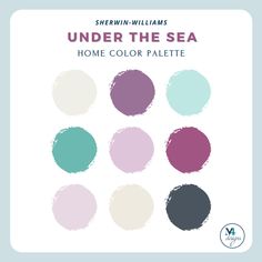 the color scheme for sherylin williams's under the sea home color palette