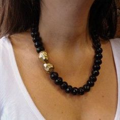 Black Beads Necklace, Pear Shaped Diamond Necklace, Black Necklace Statement, Cocktail Necklace, Floating Diamond Necklace, Tiny Necklace, Aventurine Necklace, Necklace Big, Necklace Chunky