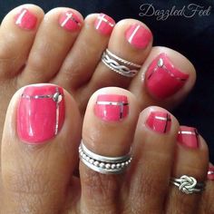 Pedicure Pedicure Ideas Pink, Pedicure Design, Ideas Pedicure, Fall Pedicure, Cute Pedicures, Pedicure Designs Toenails, Summer Pedicure, Pedicure Ideas, Pedicure Colors