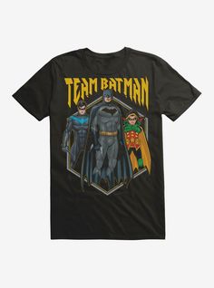 Lightweight 100% combed ring spun cottonWash cold; dry lowImportedListed in men's  unisex sizes Batman Clothes Aesthetic, Nightwing Robin, Batman Nightwing, Comic Clothes, Batman Shirt, Dc Comics Superheroes, Movie Tees, Grey T Shirt, Team T Shirts