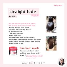 haircare: straight hair tiktok: n.dicexla Hair Oil For Straight Hair, Hair Care Tips For Straight Hair, Hair Care Routine For Straight Hair, Straight Hair Care Routine, Hair Routine For Straight Hair, The Glow Up Project, Hair Care Straight, Glow Up Project, Straight Hair Routine